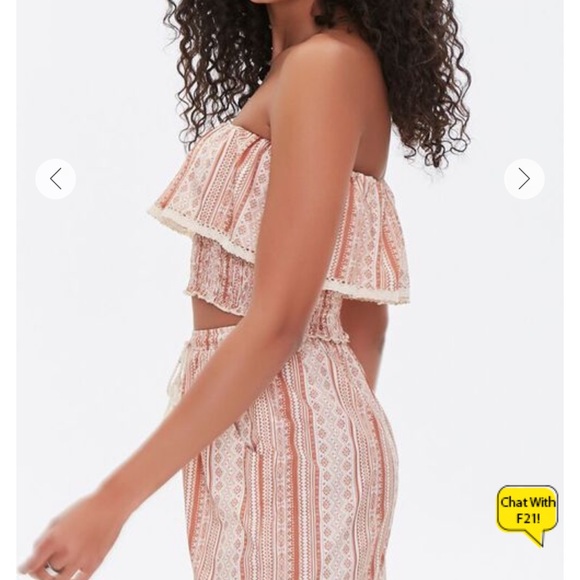 Ornate print tube top and shorts - Picture 2 of 4